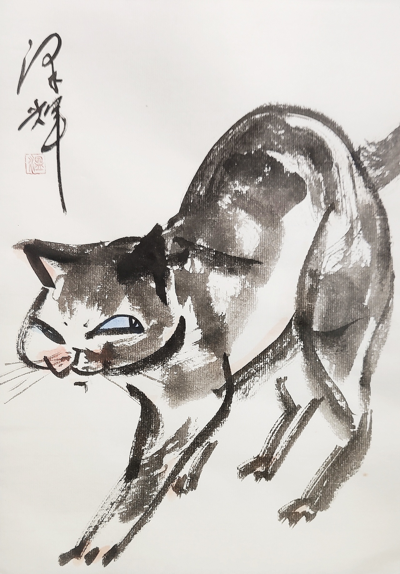 墨魂赋喵:温泽辉抽象画里的灵动与温暖