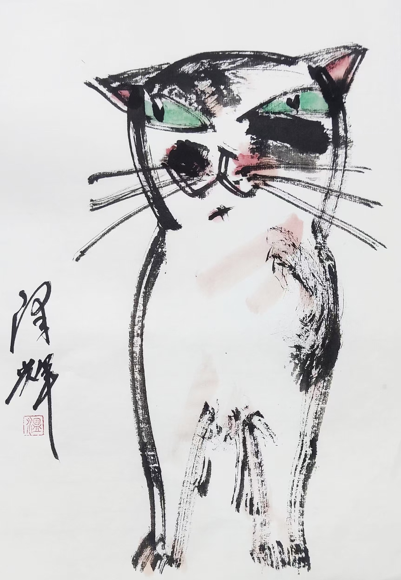 墨魂赋喵:温泽辉抽象画里的灵动与温暖