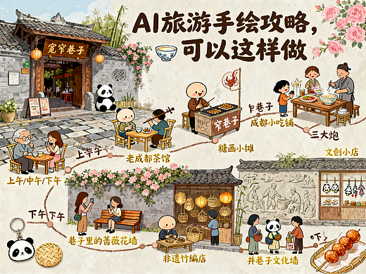 国庆游,我把旅行画成了手绘插画🎨