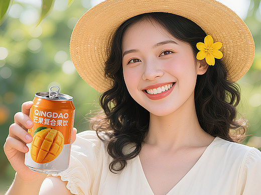 AI广告  芒果果饮
