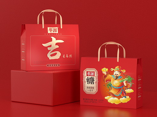 冬源x红猫 | 红糖礼盒设计， 红匣里的甜暖