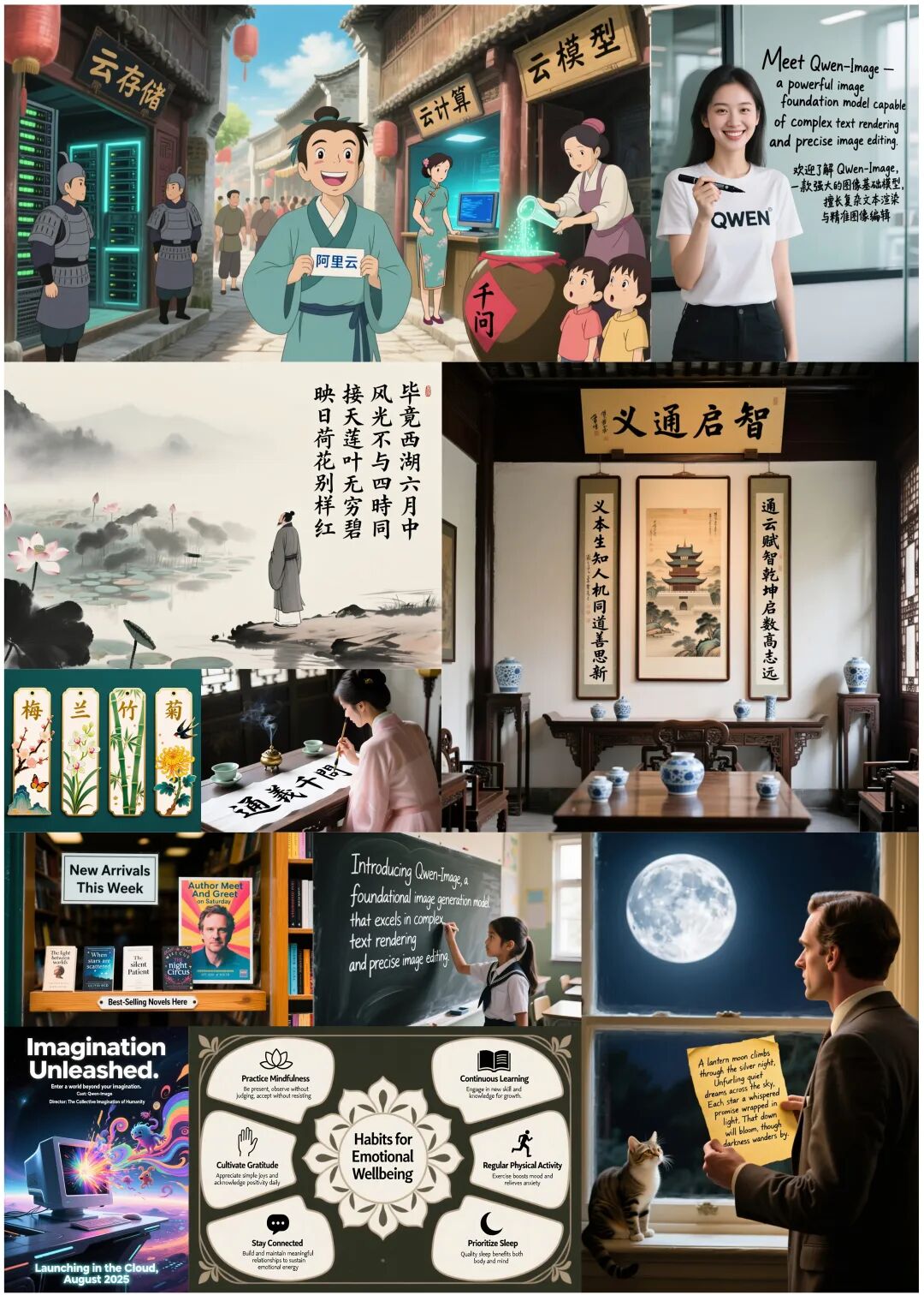 阿里开源图片生成模型Qwen-image，中英文宣传海报/PPT/文案直出，图像大模型天花板！（图ZMTUyNDUxODg=） - 教程 - 站酷设计师黄彬AIGC原创素材 - 站酷ZCOOL