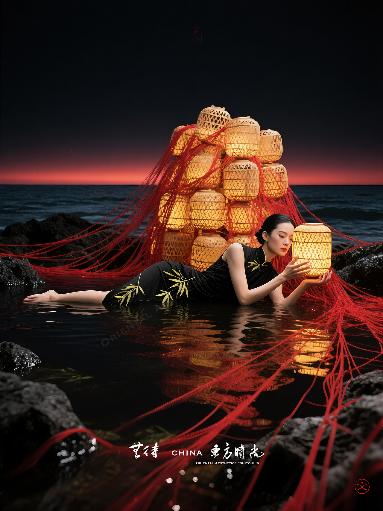 大红灯笼高高挂（听海）