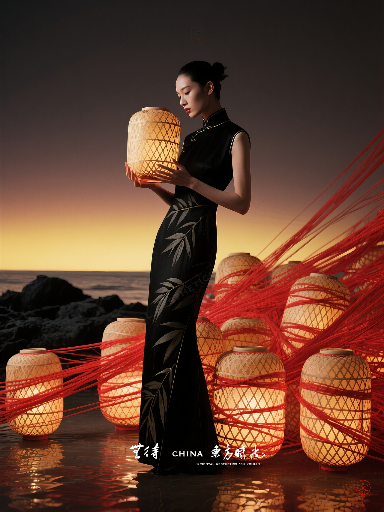 大红灯笼高高挂（听海）