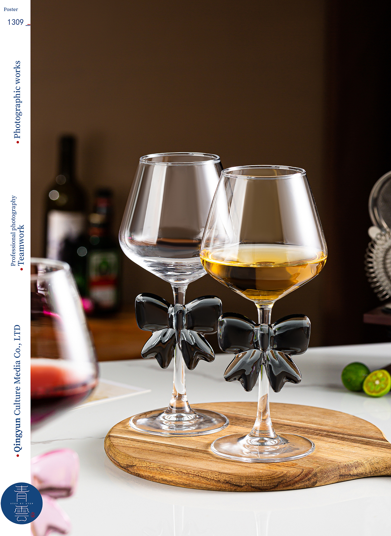 蝴蝶结红酒杯|电商摄影|产品摄影