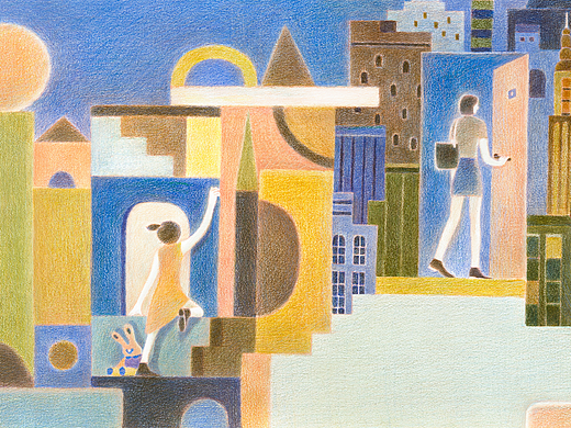 系列插画《人生的空与满》