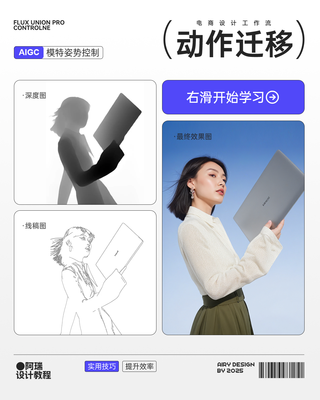 AI模特动作迁移工作流（图ZMTUyNDU5ODA=） - 教程 - 站酷设计师阿瑞AIGC原创素材 - 站酷ZCOOL