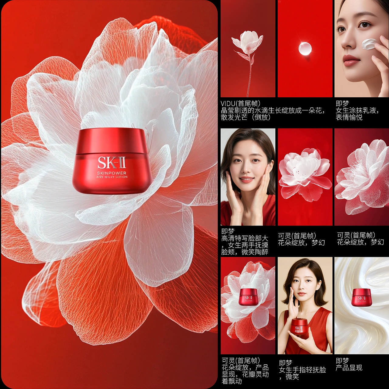 提示词手把手教你|SK2 AI商业广告片