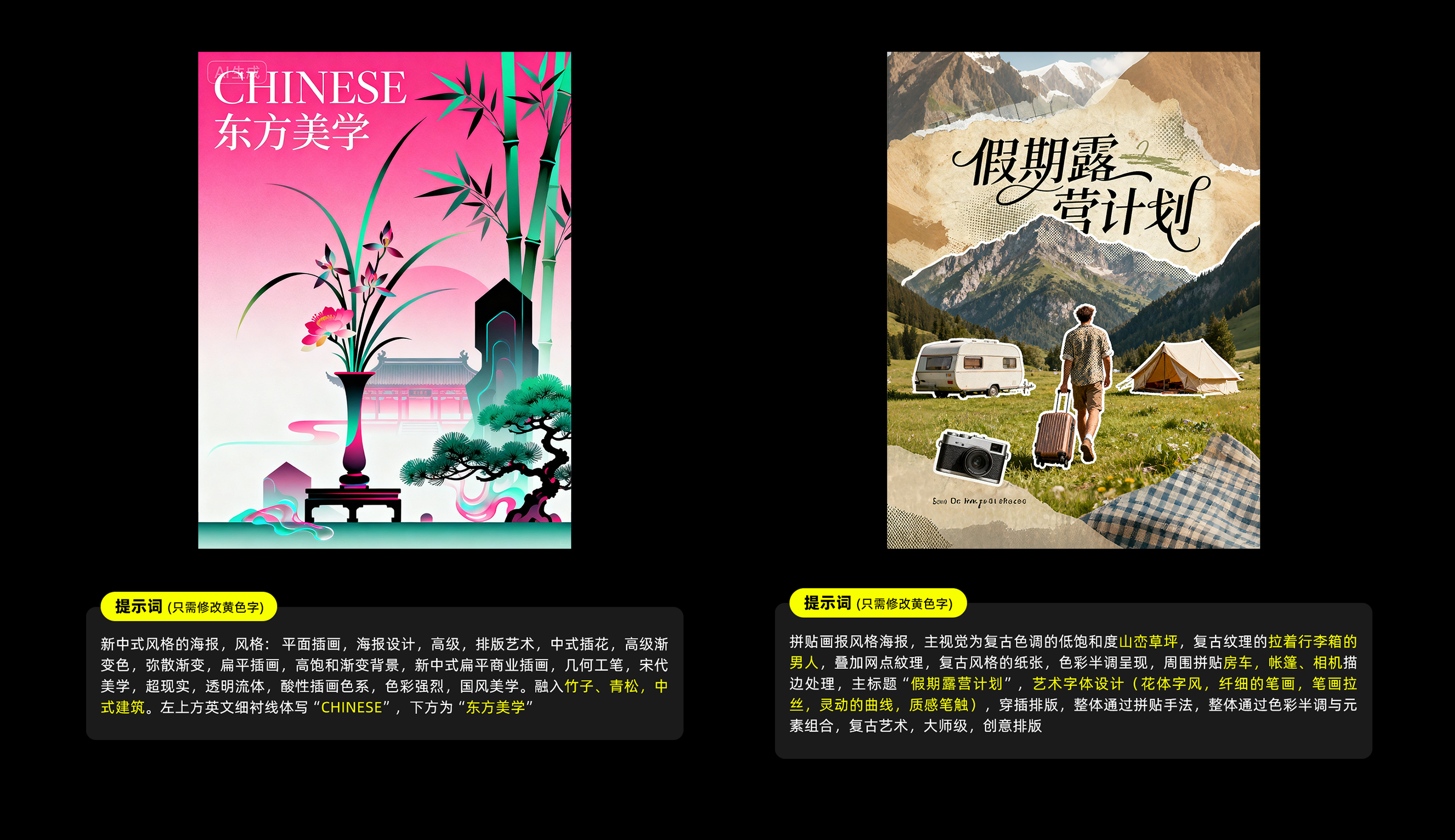 AIGC辅助/高级感动态创意海报 教程、02（图ZMTUyNDYyNjg=） - 教程 - 站酷设计师羊羊Vincent原创素材 - 站酷ZCOOL
