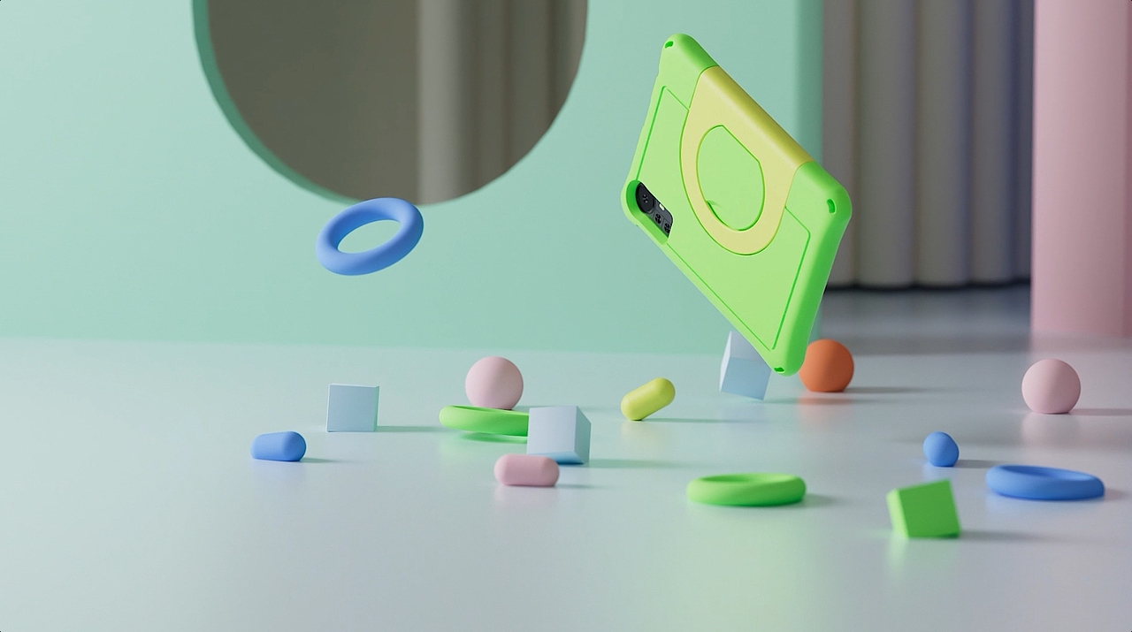儿童平板电脑EVA硅胶套产品动画C4D动画设计