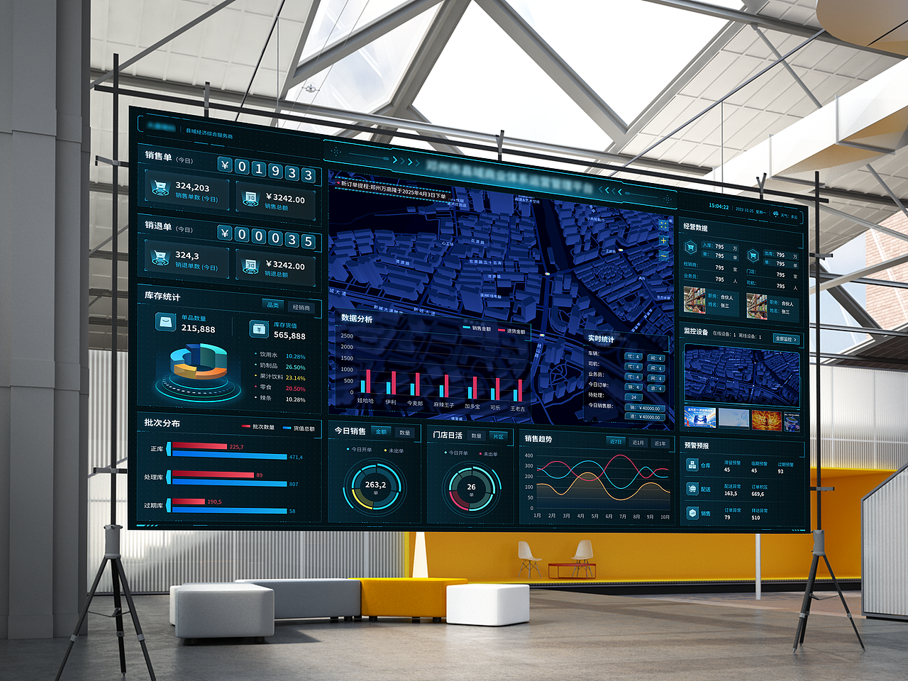 仓储运营监控大屏项目