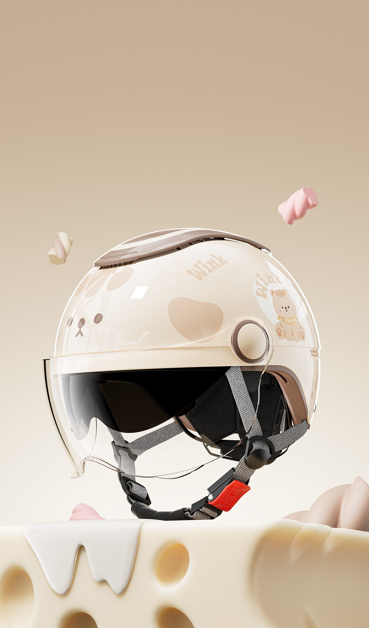 2025 YINGLAN 电动车头盔-挂脖耳机-坐垫渲染节选（图ZMzk3NjMyOTI0） - 产品 - 站酷设计师杭州外卖员阿龙原创素材 - 站酷ZCOOL