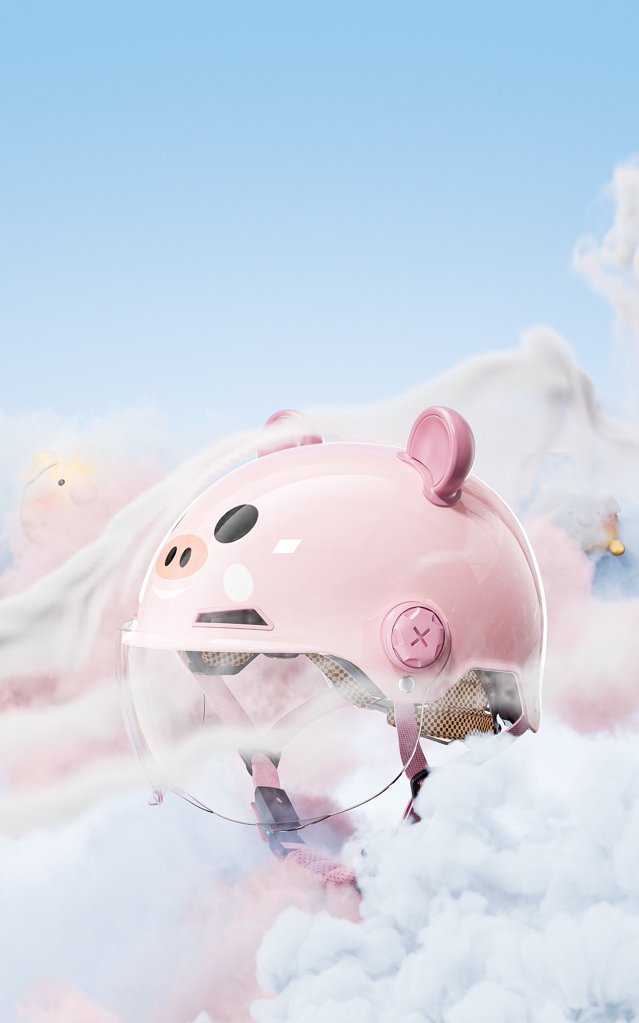 2025 YINGLAN 电动车头盔-挂脖耳机-坐垫渲染节选（图ZMzk3NjMyODg4） - 产品 - 站酷设计师杭州外卖员阿龙原创素材 - 站酷ZCOOL