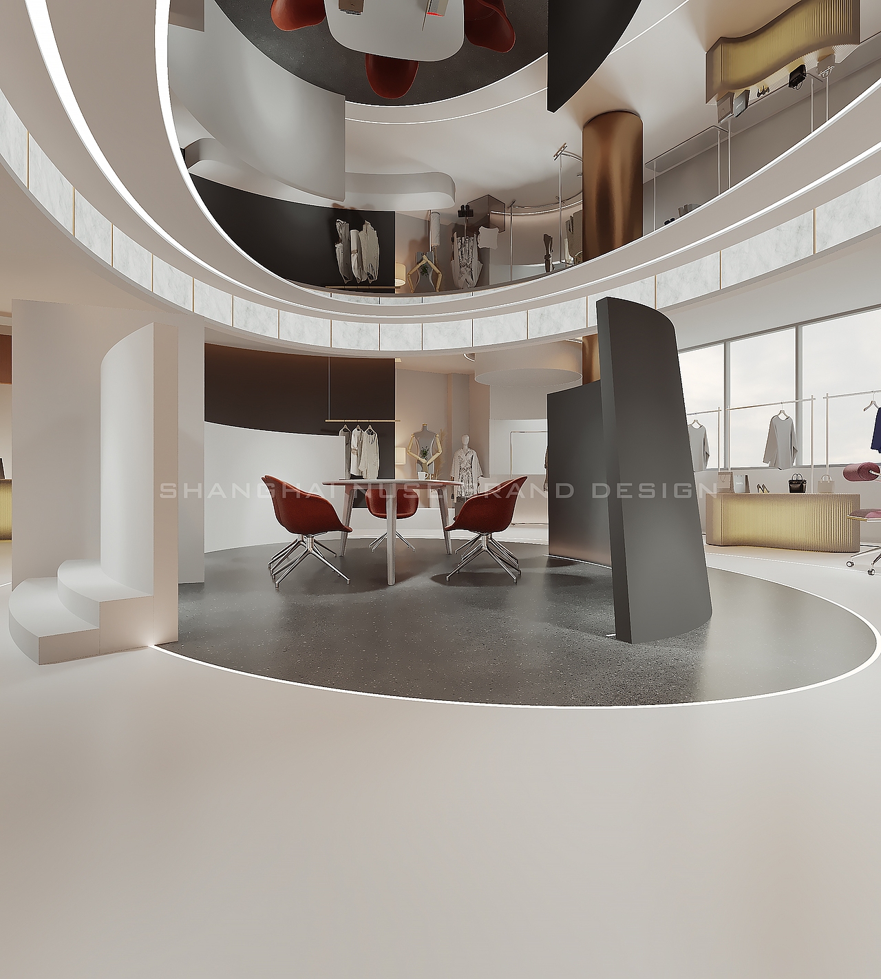 服装工厂展厅“破圈”：用设计重构时尚工业的视觉野心（图ZMzk3NjM3MzUy） - 商业空间设计 - 站酷设计师木村空间美学原创素材 - 站酷ZCOOL