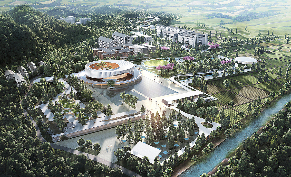 烂柯仙境·世界围棋公园-鸟瞰效果图