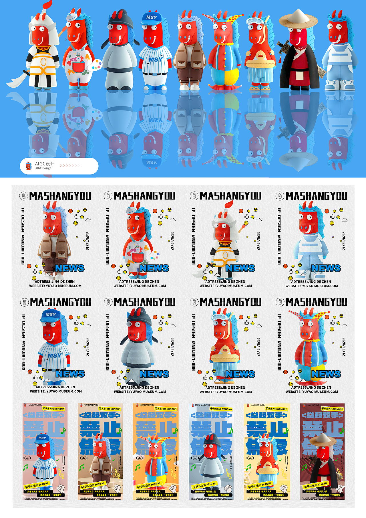 马尚友ip设计|马IP~马年可以马上有钱又有闲~