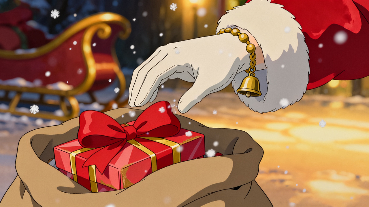 圣诞快乐 圣诞老人撒礼物