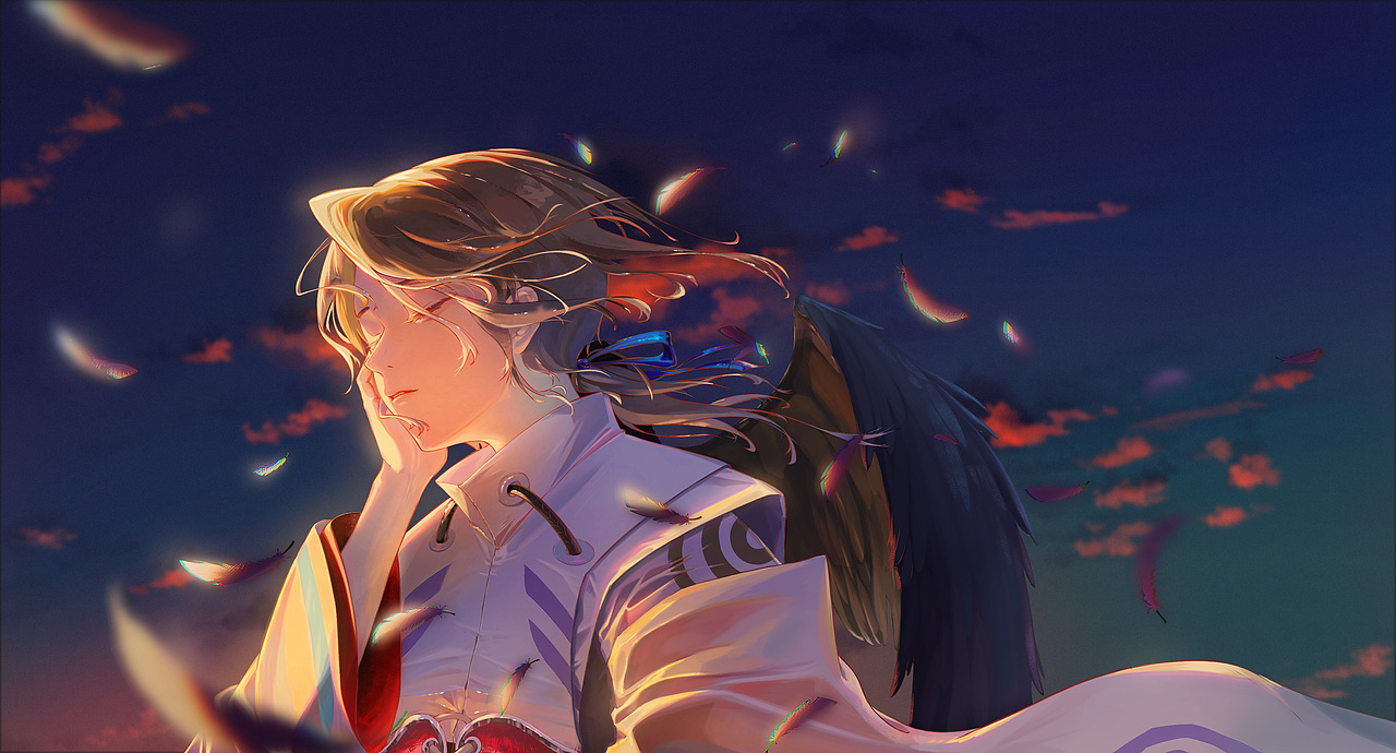 少羽大天狗（图ZMzk3NjYzMTIw） - 商业插画 - 站酷设计师七月_turbo原创素材 - 站酷ZCOOL