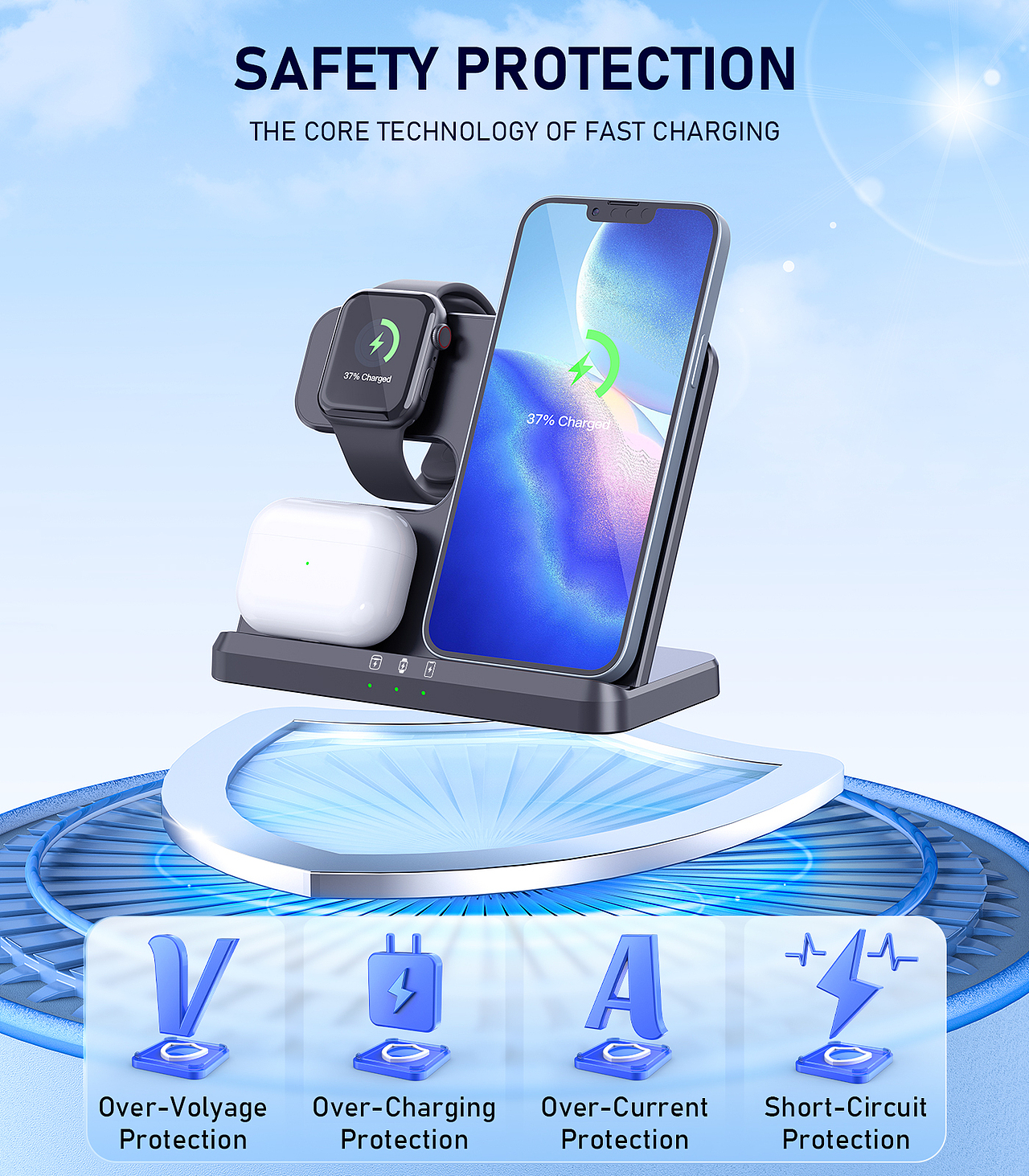 亚马逊产品 无线充 渲染（图ZMzk3NjYzNzM2） - 产品 - 站酷设计师karo_原创素材 - 站酷ZCOOL