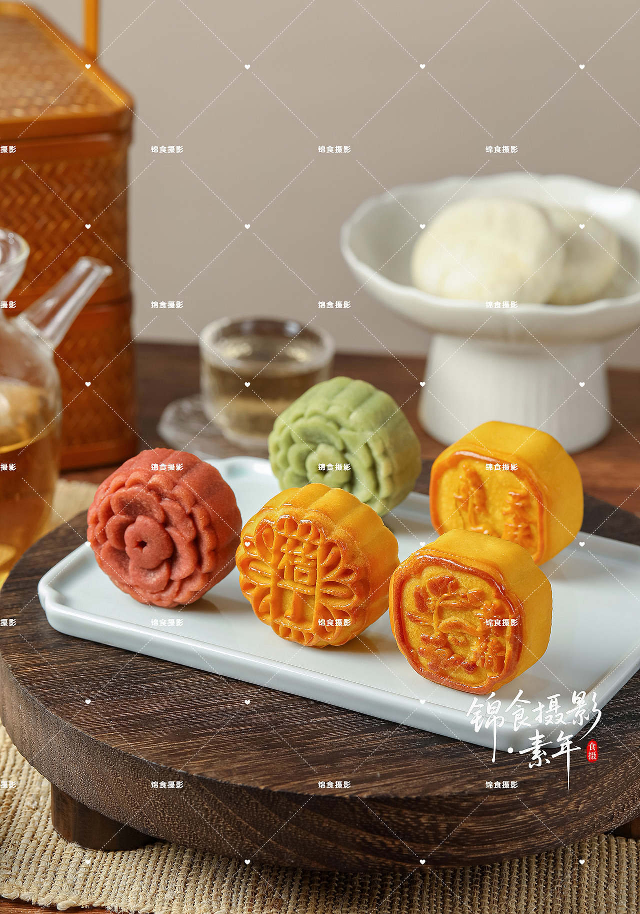 中秋节中式月饼拍摄/新国风糕点拍照/宜昌美食摄影