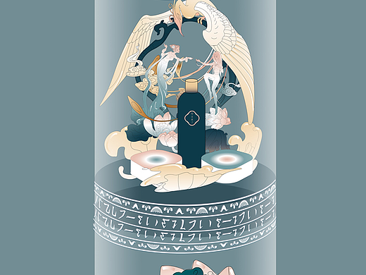 花西子包装结合插画设计