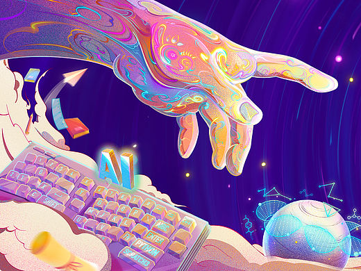🔵插画设计🟣｜卓越教育年度庆典