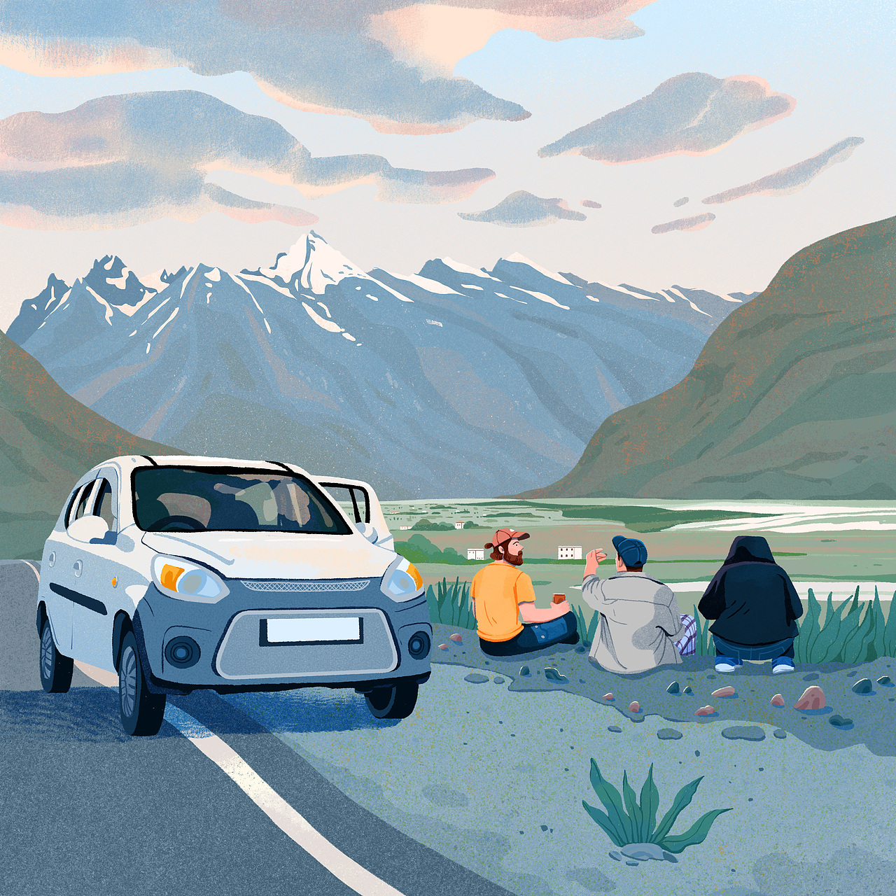 从群山到日常丨Hadrien的回忆插画集（图ZMzk3Njk4NzU2） - 商业插画 - 站酷设计师由然工作室原创素材 - 站酷ZCOOL