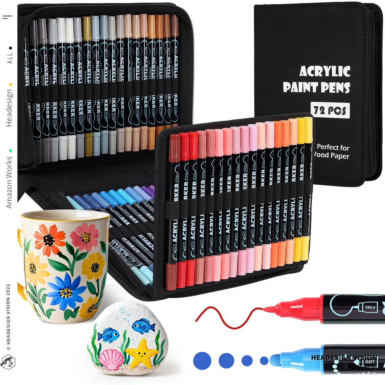 丙烯画笔产品拍摄_主图设计_A+页面-狮子头视觉（图ZMzk3NzAyMzA0） - 电商 - 站酷设计师亚马逊主图设计原创素材 - 站酷ZCOOL