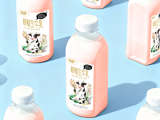 伯爵果味牛乳系列包装设计（来自草木青包装设计）