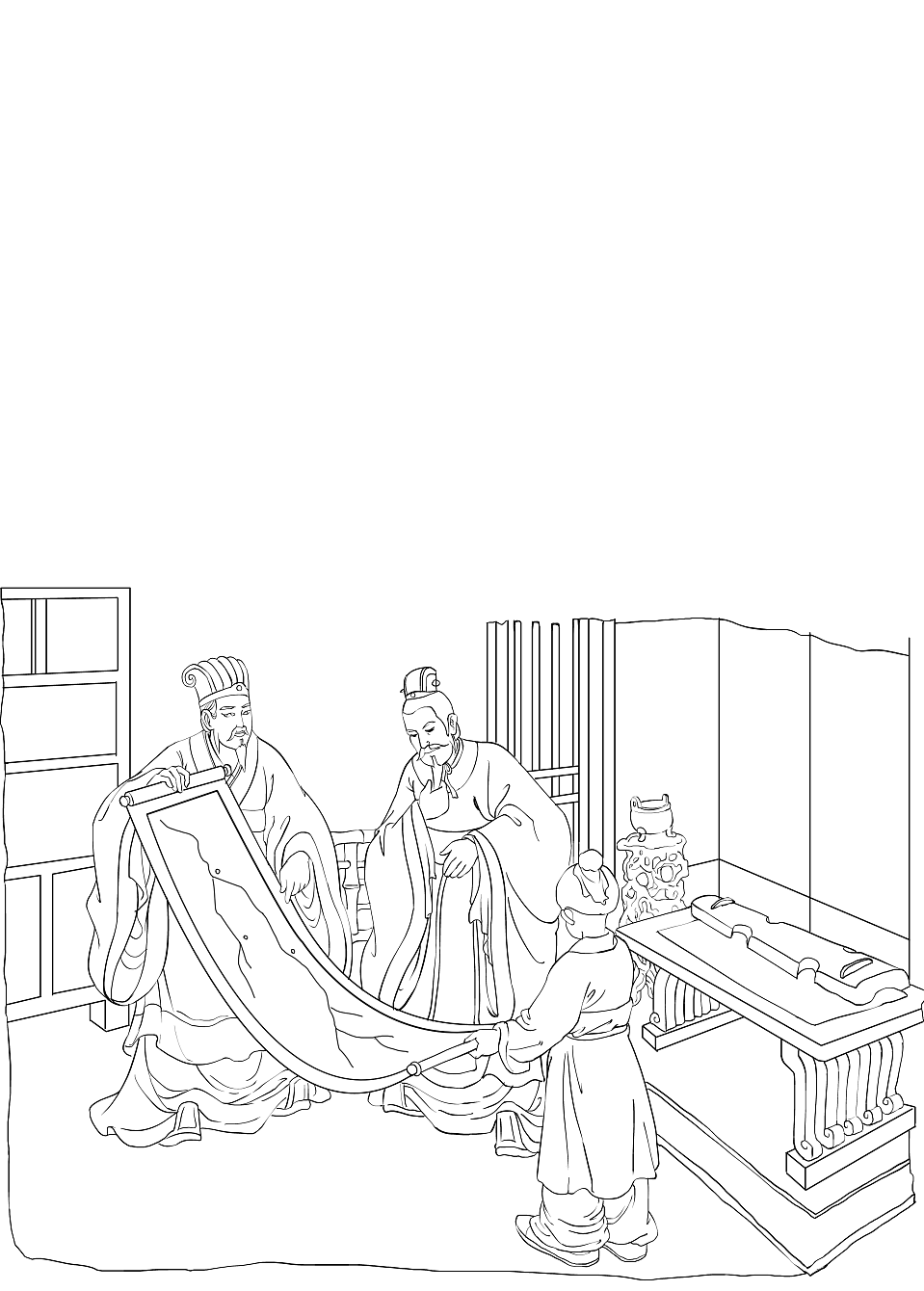 一组古装线稿