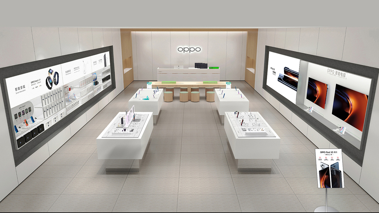 oppo商业空间设计-Find X N 陈列设计（图ZMzk3NzM0ODY0） - 商业空间设计 - 站酷设计师陈列设计专家原创素材 - 站酷ZCOOL