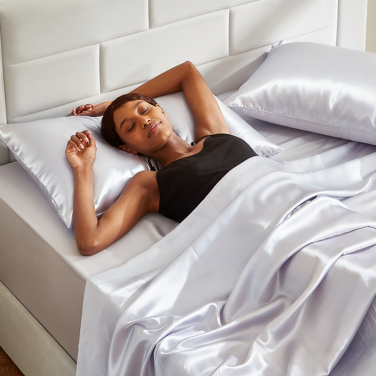 家纺拍摄|丝绸四件套|细腻光泽,丝柔入梦