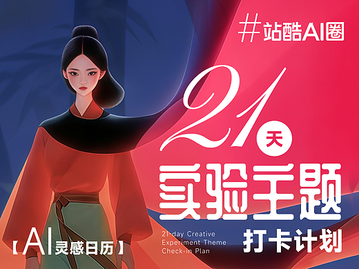 站酷AI圈｜用AI开启21天灵感实验，解锁你的创作成就！