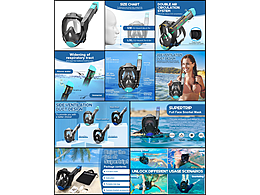 亚马逊主副图/潜水面罩