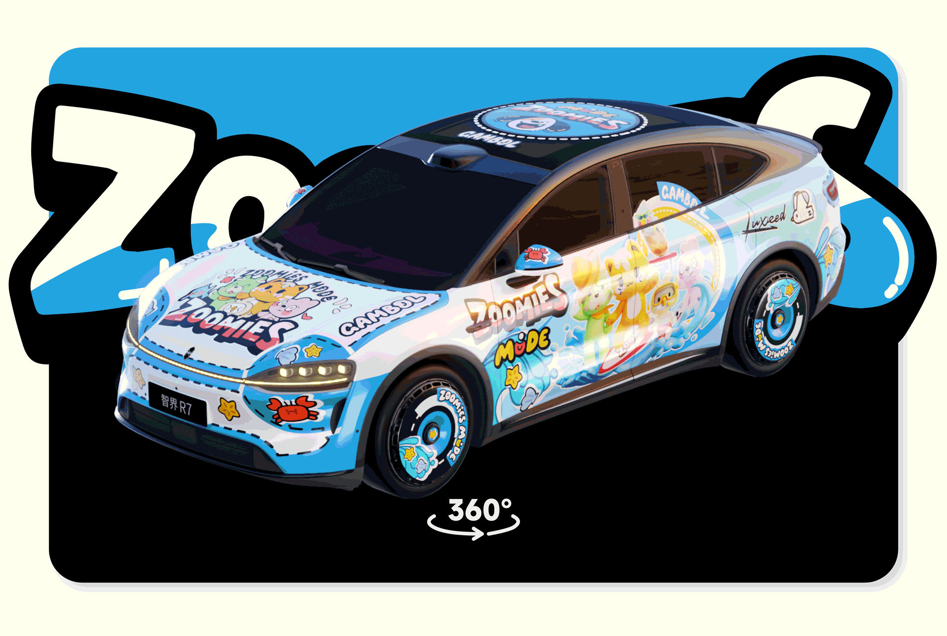 疯跑天团-R7-车贴设计（图ZMzk3NzYzMjUy） - 图案 - 站酷设计师锡润原创素材 - 站酷ZCOOL