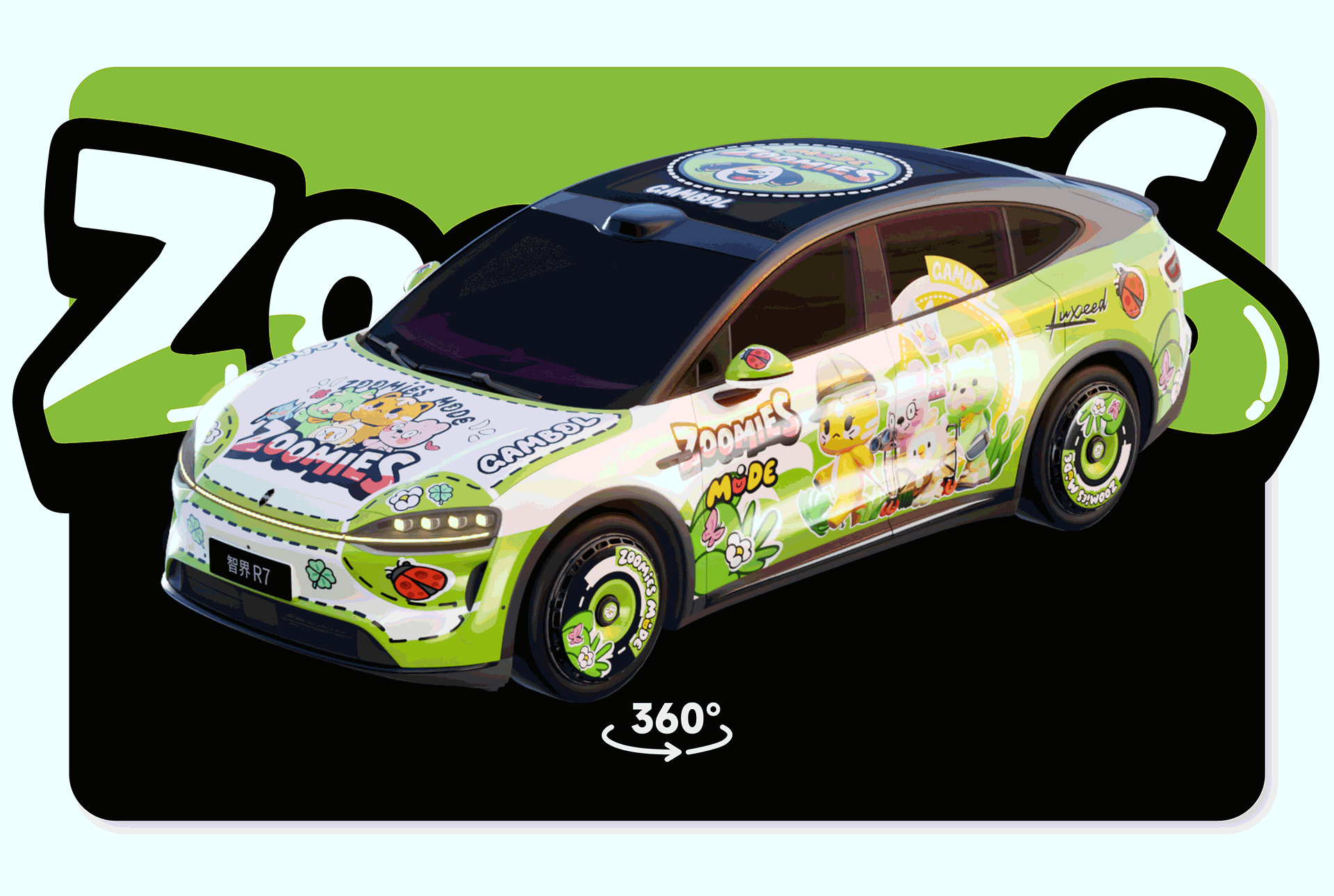 疯跑天团-R7-车贴设计（图ZMzk3NzYzMjQw） - 图案 - 站酷设计师锡润原创素材 - 站酷ZCOOL