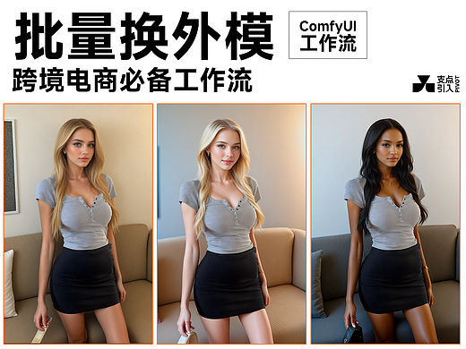跨境电商必备-【AI工作流批量换外模】