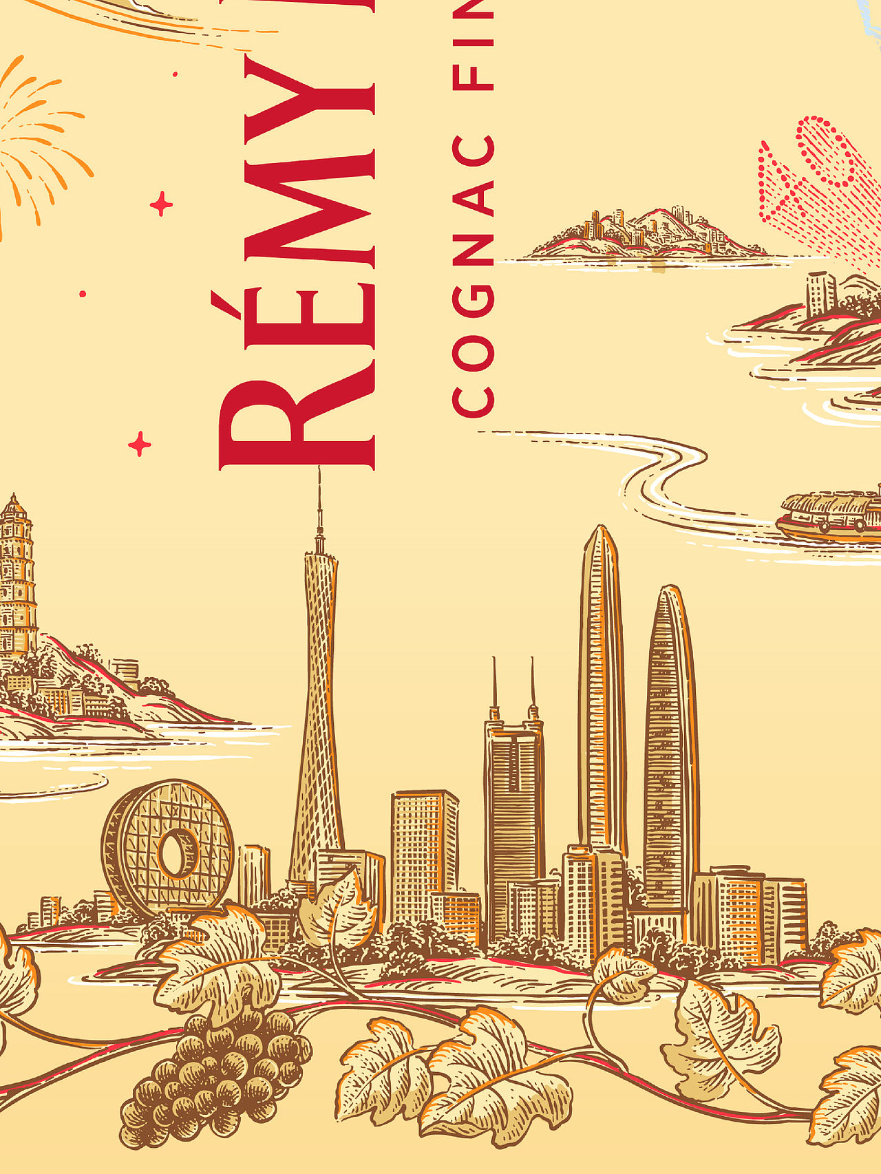 Remy Martin 人头马 40周年纪念款包装插画（图ZMzk3NzgyMTI4） - 商业插画 - 站酷设计师花椒的Alex原创素材 - 站酷ZCOOL