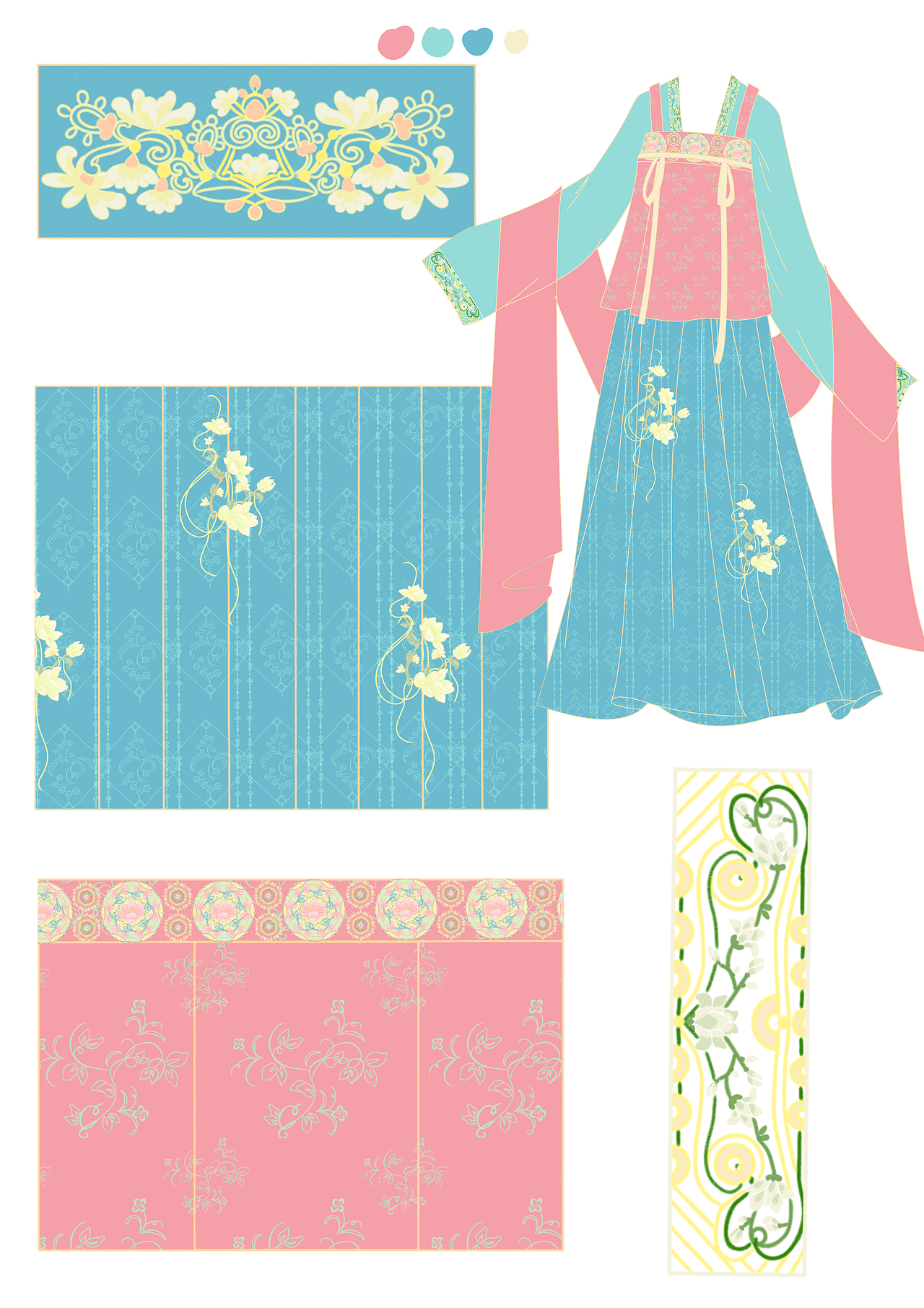 汉服设计稿【待出稿】（图ZMzk3Nzg1Mjcy） - 传统/民族服饰 - 站酷设计师零度的风原创素材 - 站酷ZCOOL