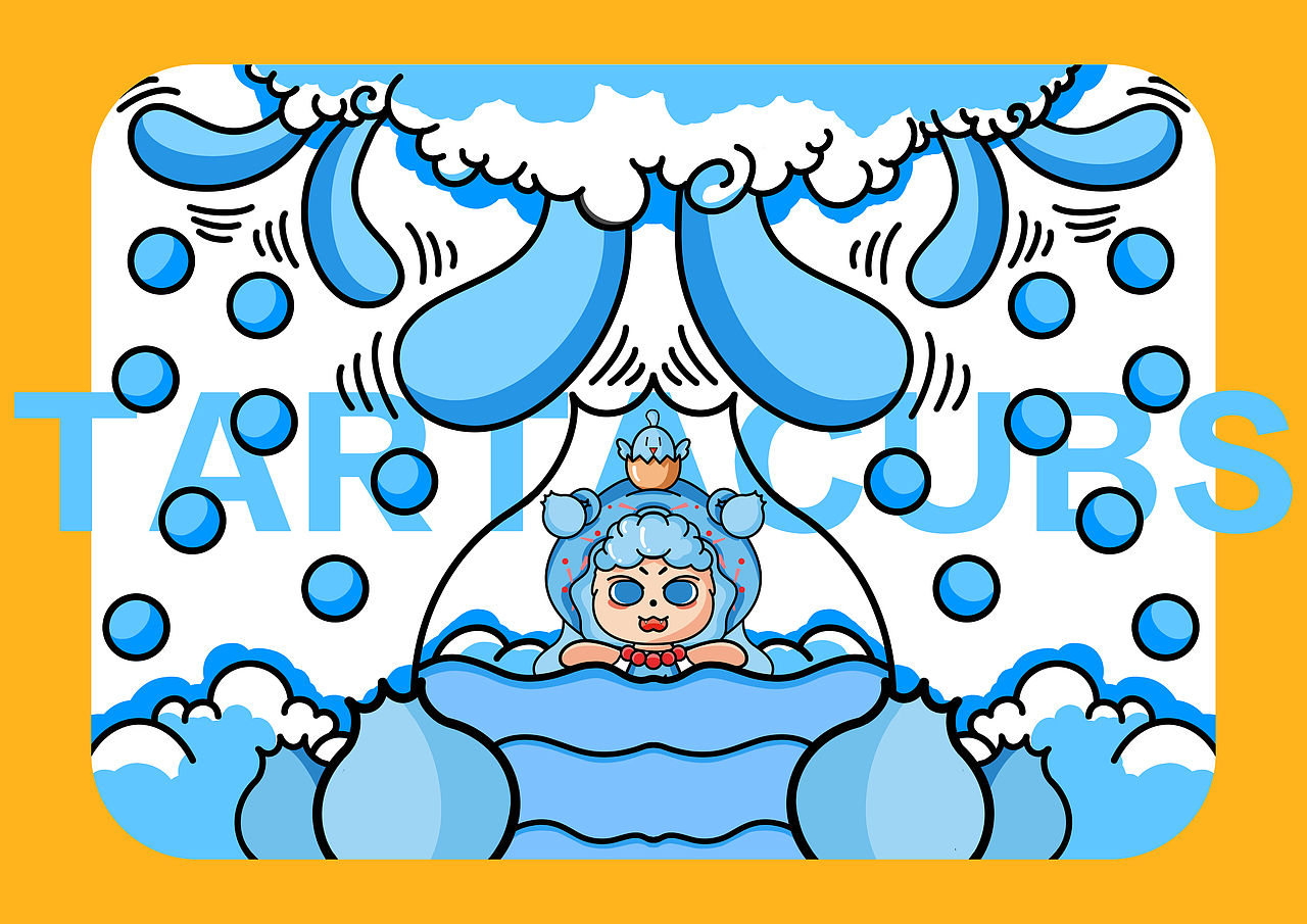 挞挞崽/蛋挞品牌IP设计【逐浪派对】（图ZMzk3Nzg5MDI4） - IP形象 - 站酷设计师YexswTong原创素材 - 站酷ZCOOL