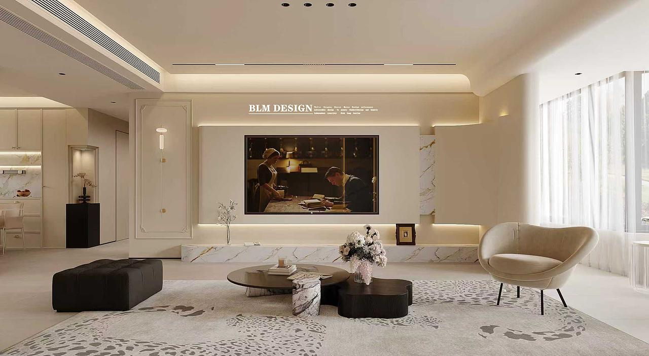 法式轻奢-白龙马效果图