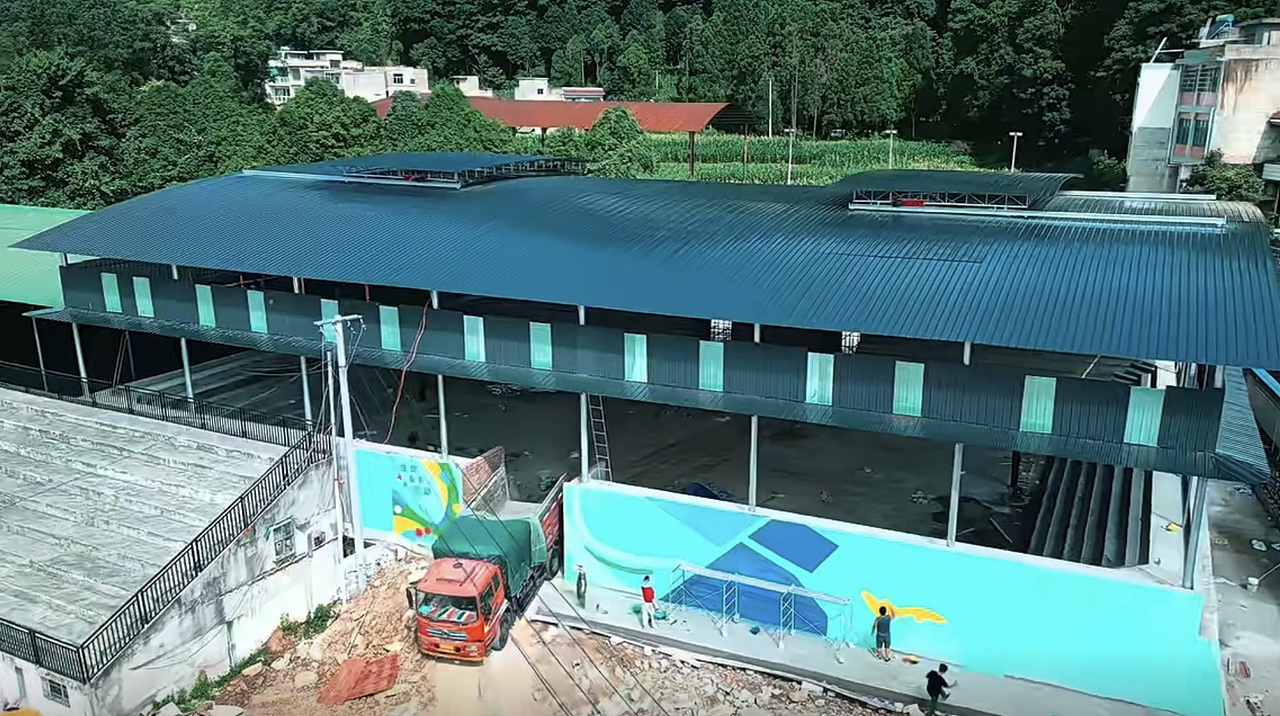 篮球场立面墙绘美化 贵州墙绘安顺墙绘紫云墙绘