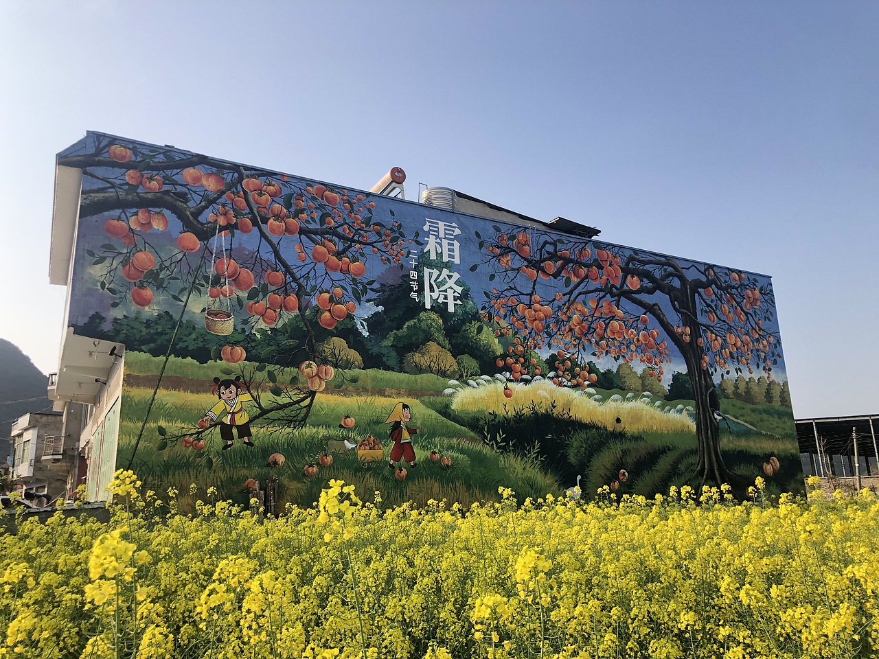 贵州巨幅24节气墙绘乡村振兴立面美化墙绘团队精心打造