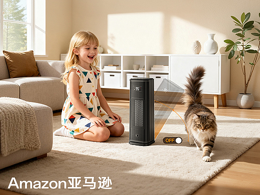 Amazon亚马逊 两款取暖器主副图A+