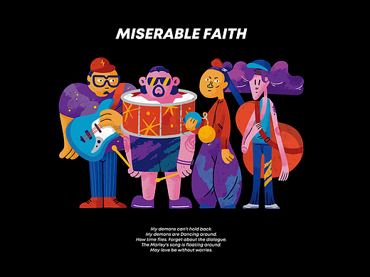 周边设计 | 痛仰乐队插画形象设计