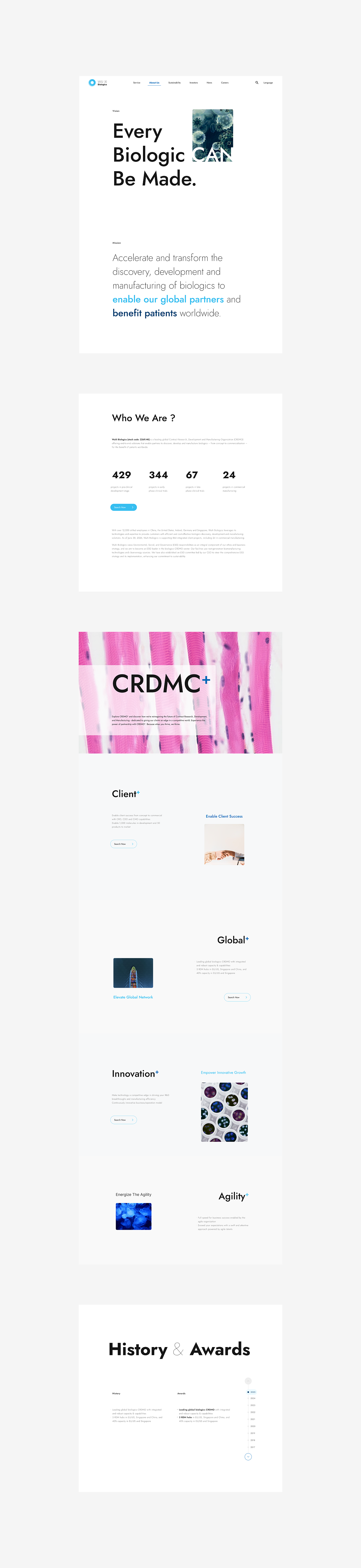 Biologics 企业官网设计（图ZMzk3ODM0NjY0） - 企业官网 - 站酷设计师Jessie_Studio原创素材 - 站酷ZCOOL