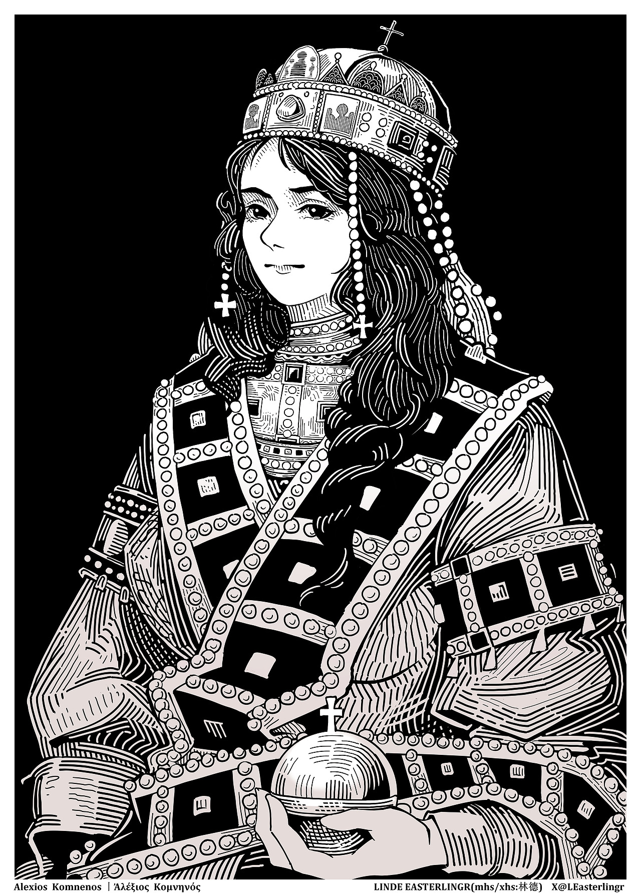 版画风格中世纪二次元卡通人物（图ZMzk3ODM2Mjgw） - 商业插画 - 站酷设计师王啸轩原创素材 - 站酷ZCOOL