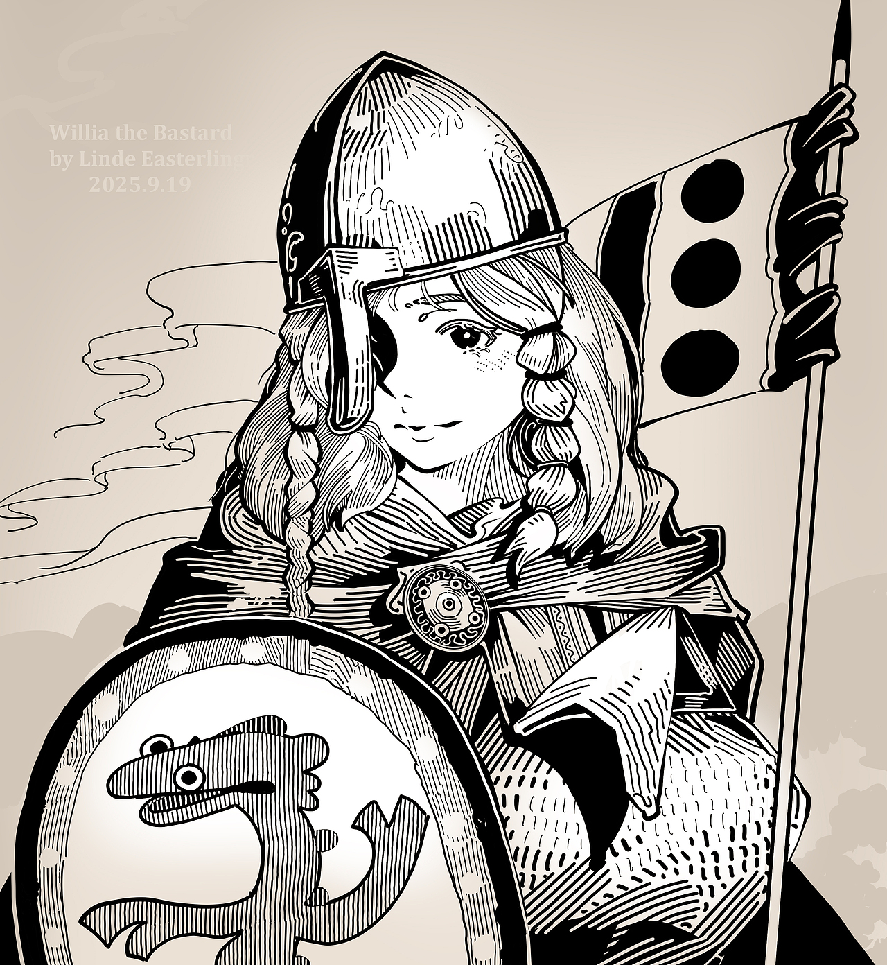 版画风格中世纪二次元卡通人物（图ZMzk3ODM2Mjk2） - 商业插画 - 站酷设计师王啸轩原创素材 - 站酷ZCOOL