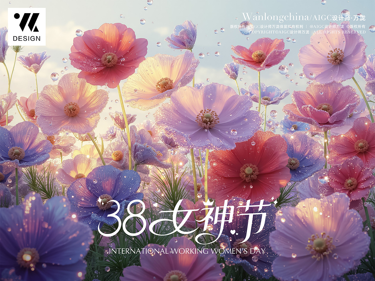 Flux·38节海报｜愿每个女孩都能找到自己（图ZMzk3ODQwNzY0） - AI作品 - 站酷设计师AIGC设计师万泷原创素材 - 站酷ZCOOL