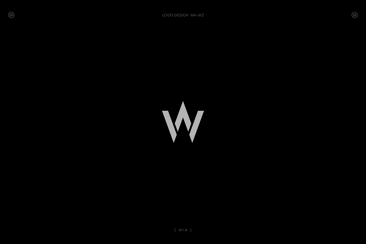 极简字母组合图形logo(W篇)